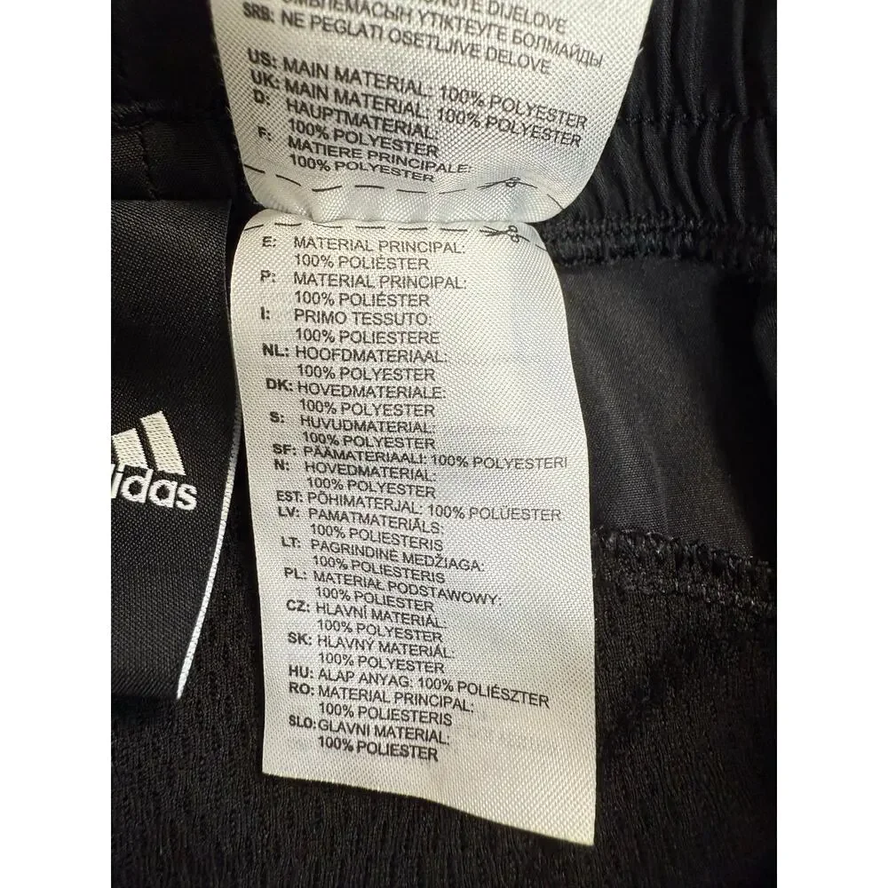 Adidas Climalite Black Pants Drawstring Waist Pockets Size SMALL